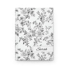 Personalized Black Toile de Jouy Floral Hardcover Journal