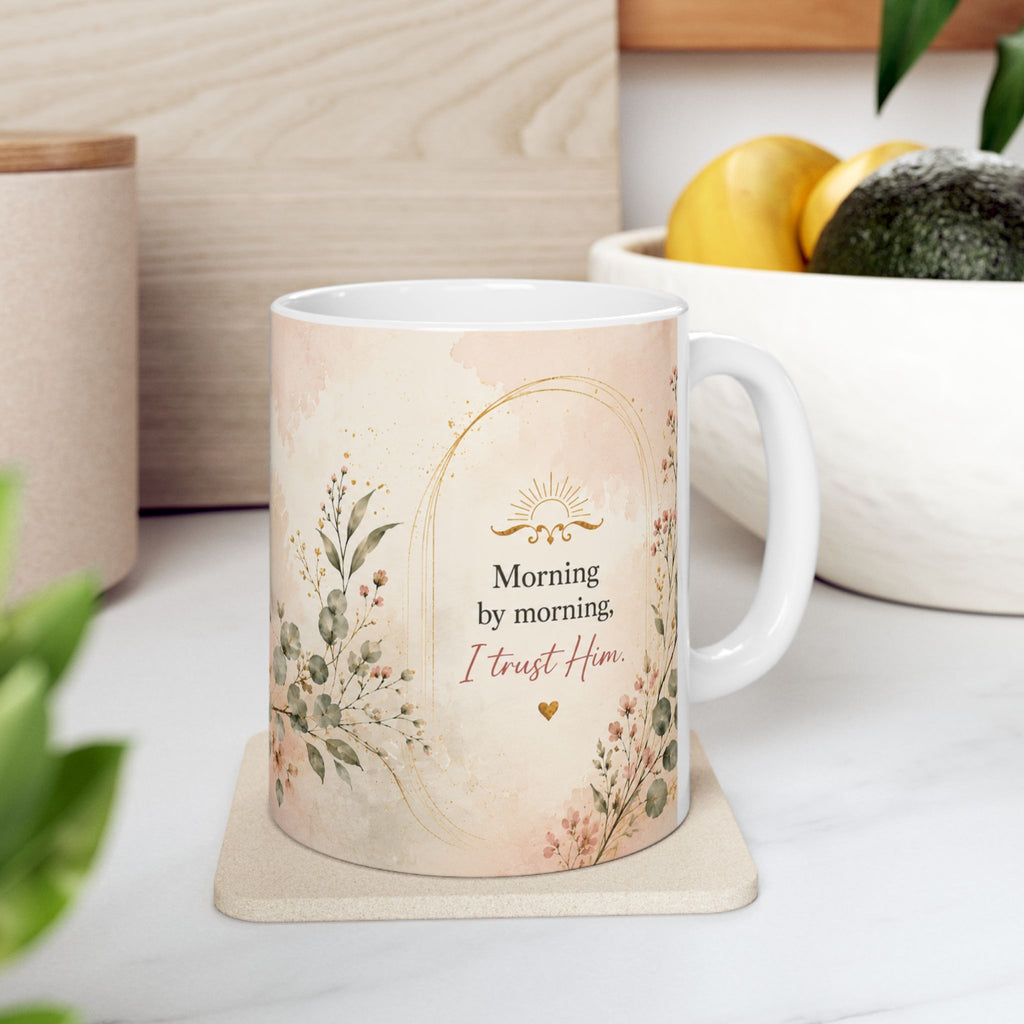 Morning by Morning I Trust Him Psalm 143:8 Mug