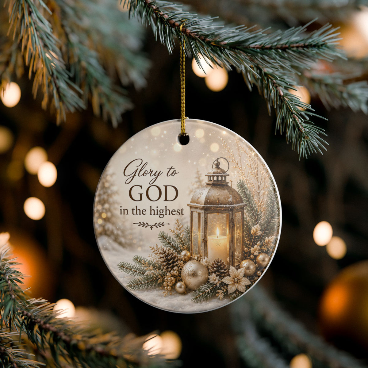 Glory to God in the Highest Christmas Ornament
