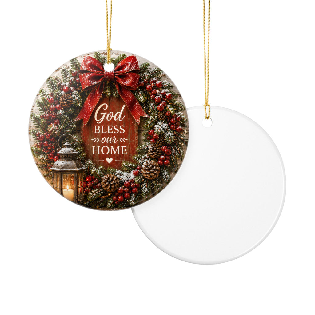 God Bless Our Home Ornament – Faith & Family Keepsake