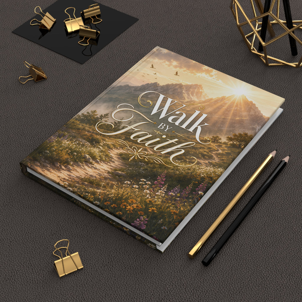 Walk by Faith Christian Journal, Inspirational Mountain Faith Notebook