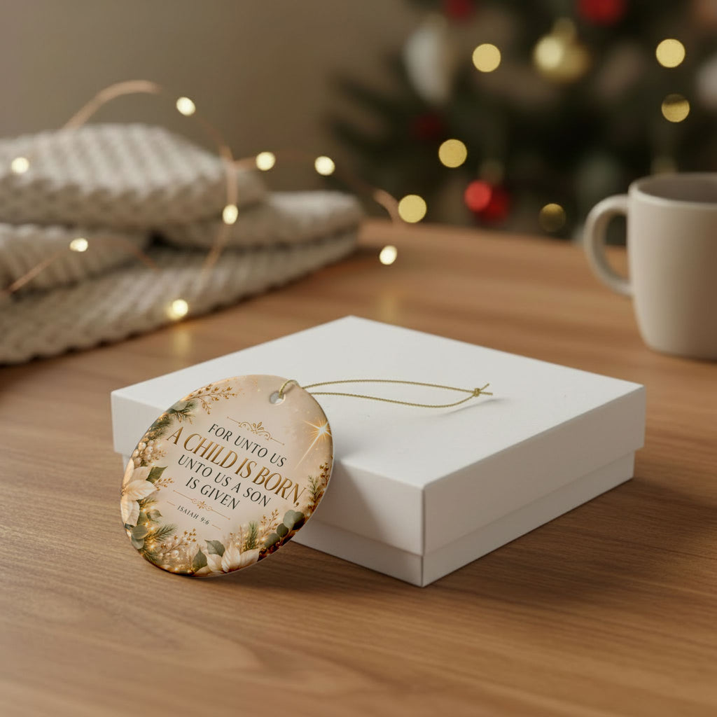 For Unto Us a Child Is Born Ornament – Isaiah 9:6