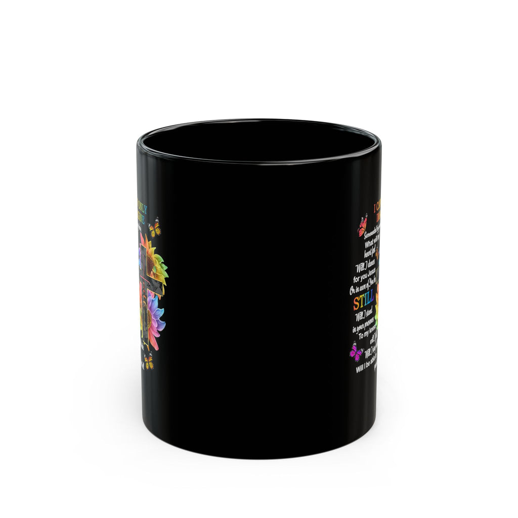 I Can Only Imagine Coffee Mug, Inspirational Faith Mug with Cross & Floral Design (11oz, 15oz)