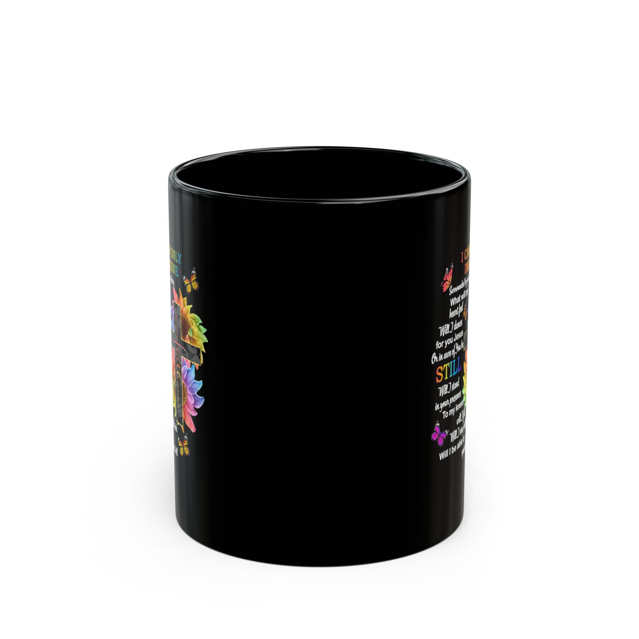 I Can Only Imagine Coffee Mug, Inspirational Faith Mug with Cross & Floral Design (11oz, 15oz)