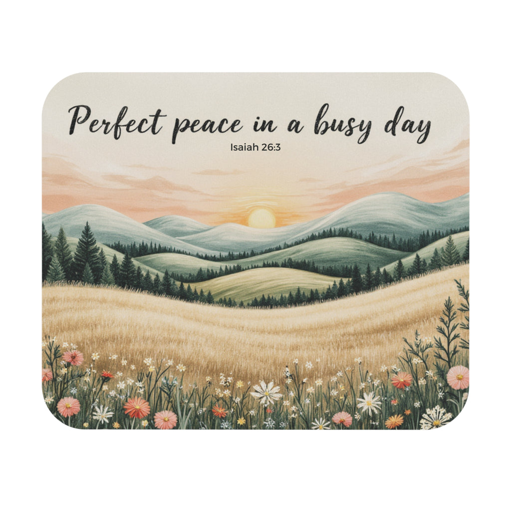 Perfect Peace in a Busy Day Isaiah 26:3 Mouse Pad