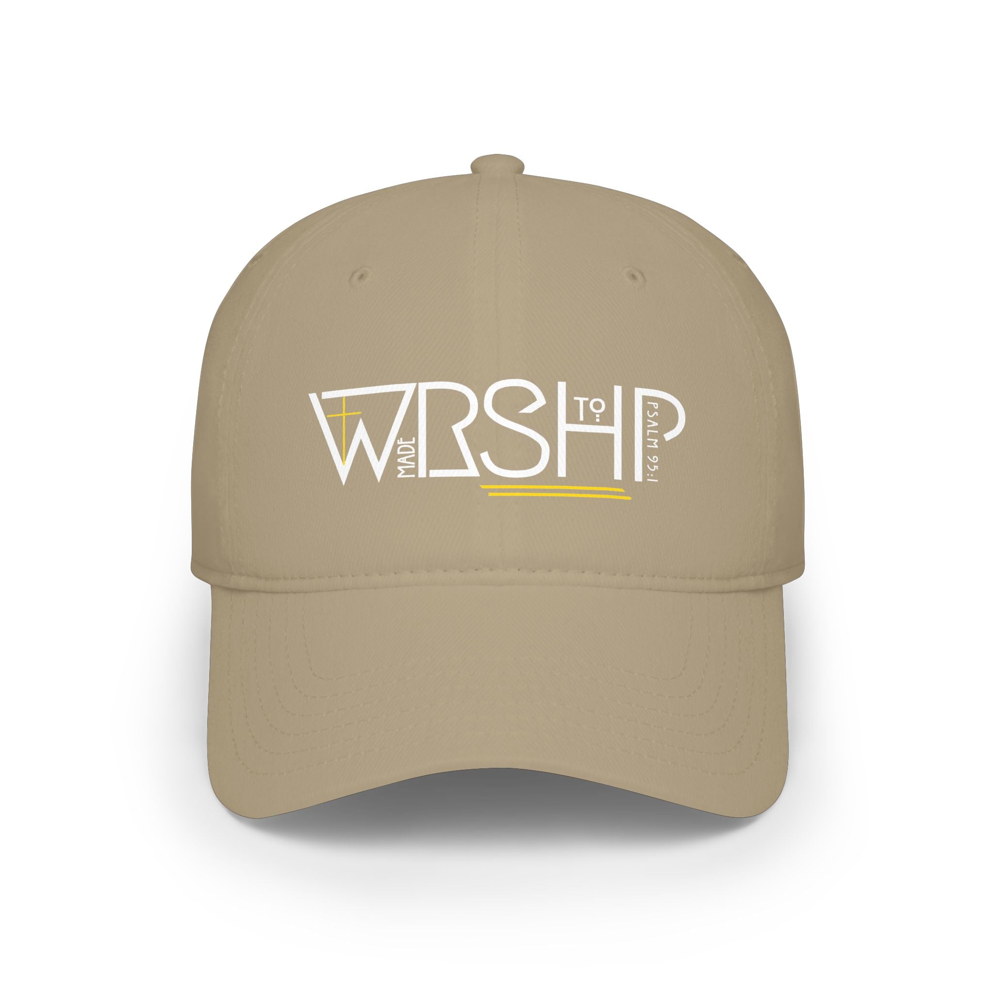 Made to Worship Christian Baseball Cap, Psalm 95:1 Faith Embroidered Hat