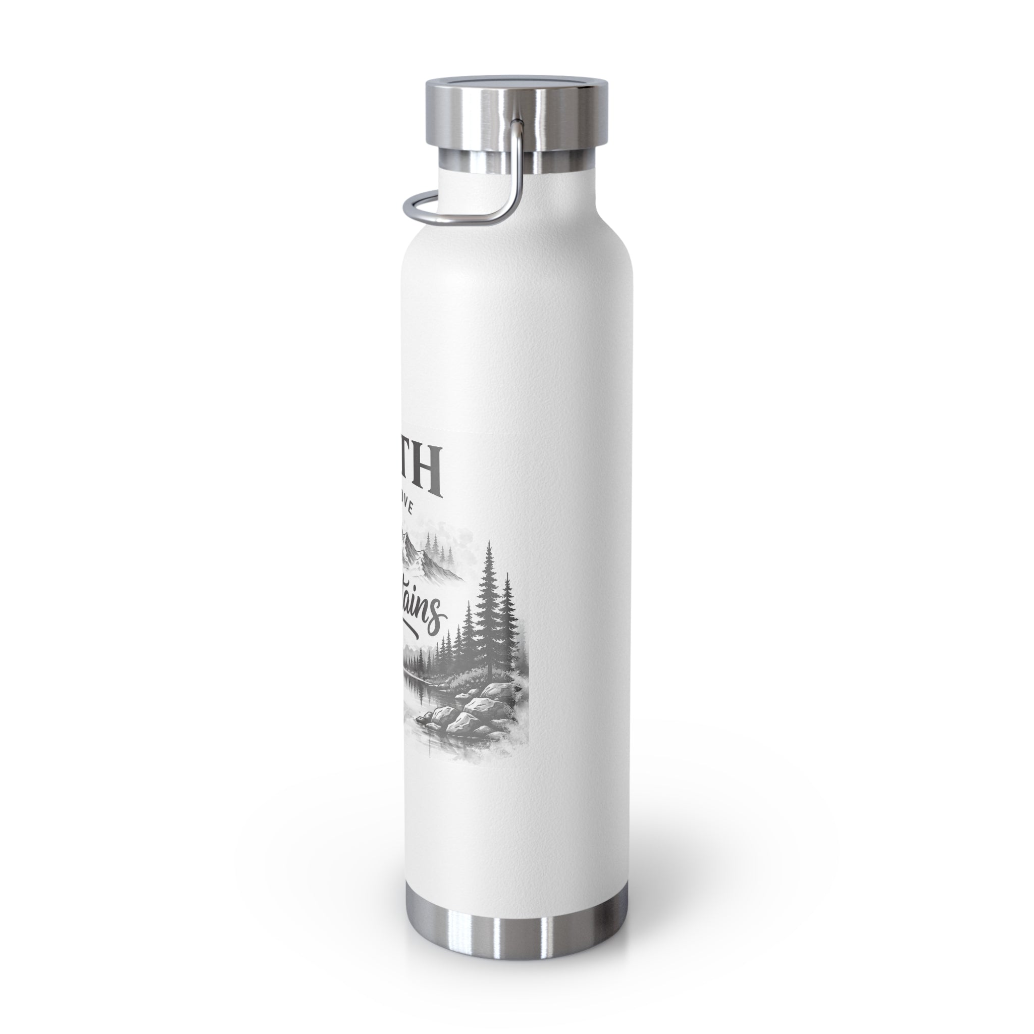 Faith Can Move Mountains Copper Vacuum Insulated Bottle, 22oz