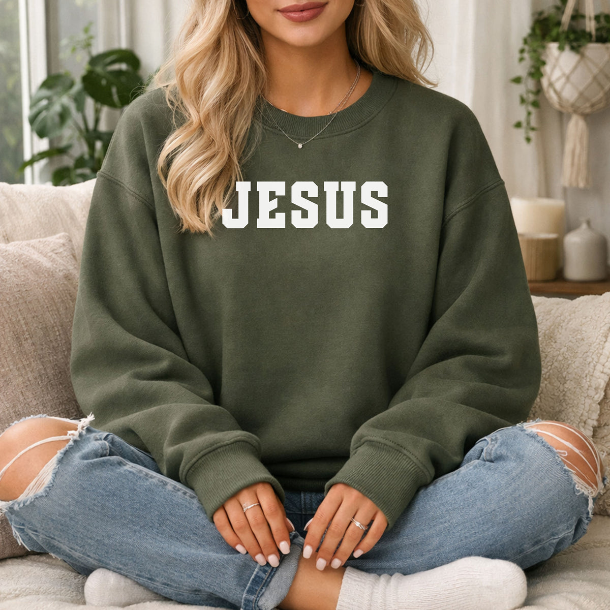 Jesus Bold Christian Faith Sweatshirt