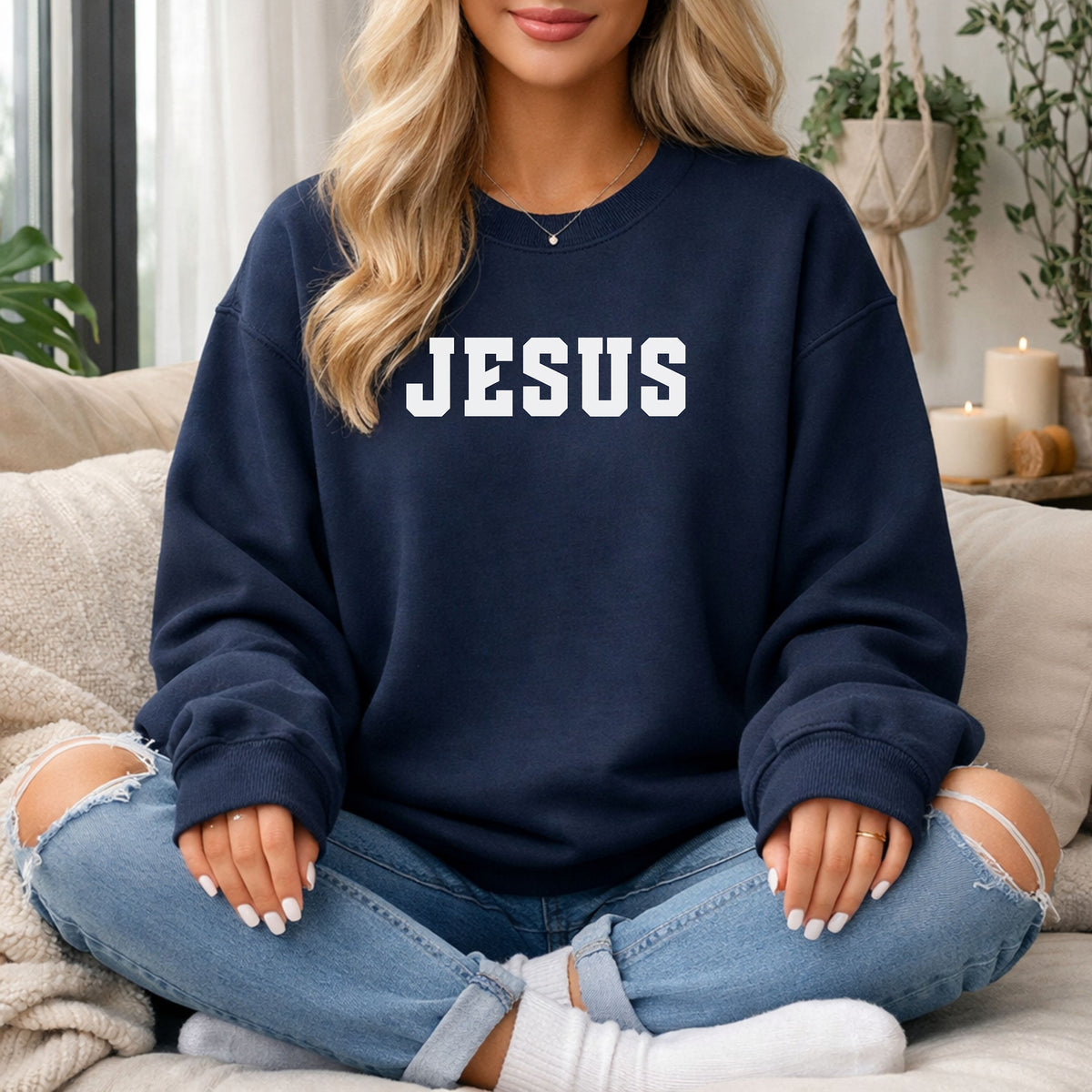 Jesus Bold Christian Faith Sweatshirt