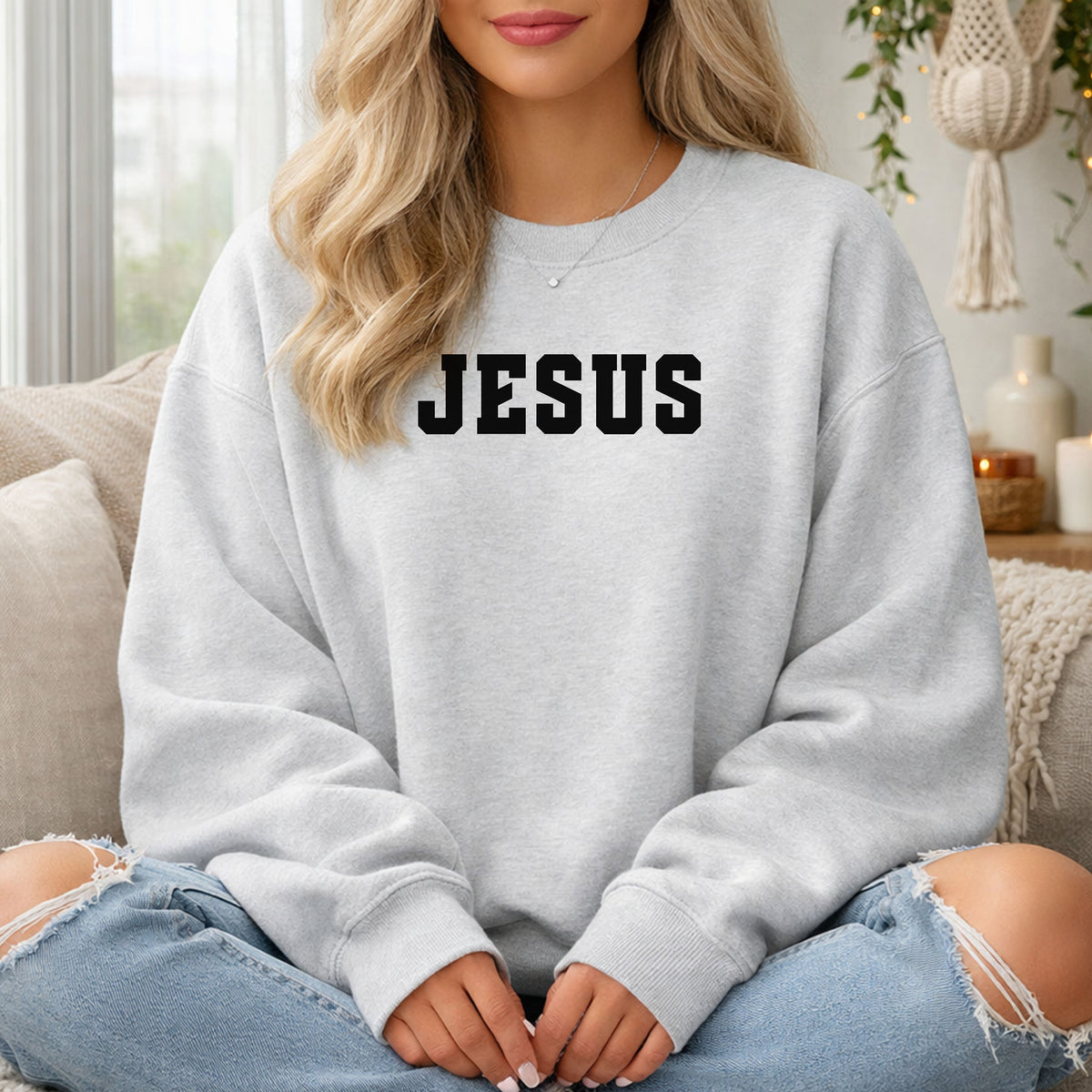 Jesus Bold Christian Faith Sweatshirt