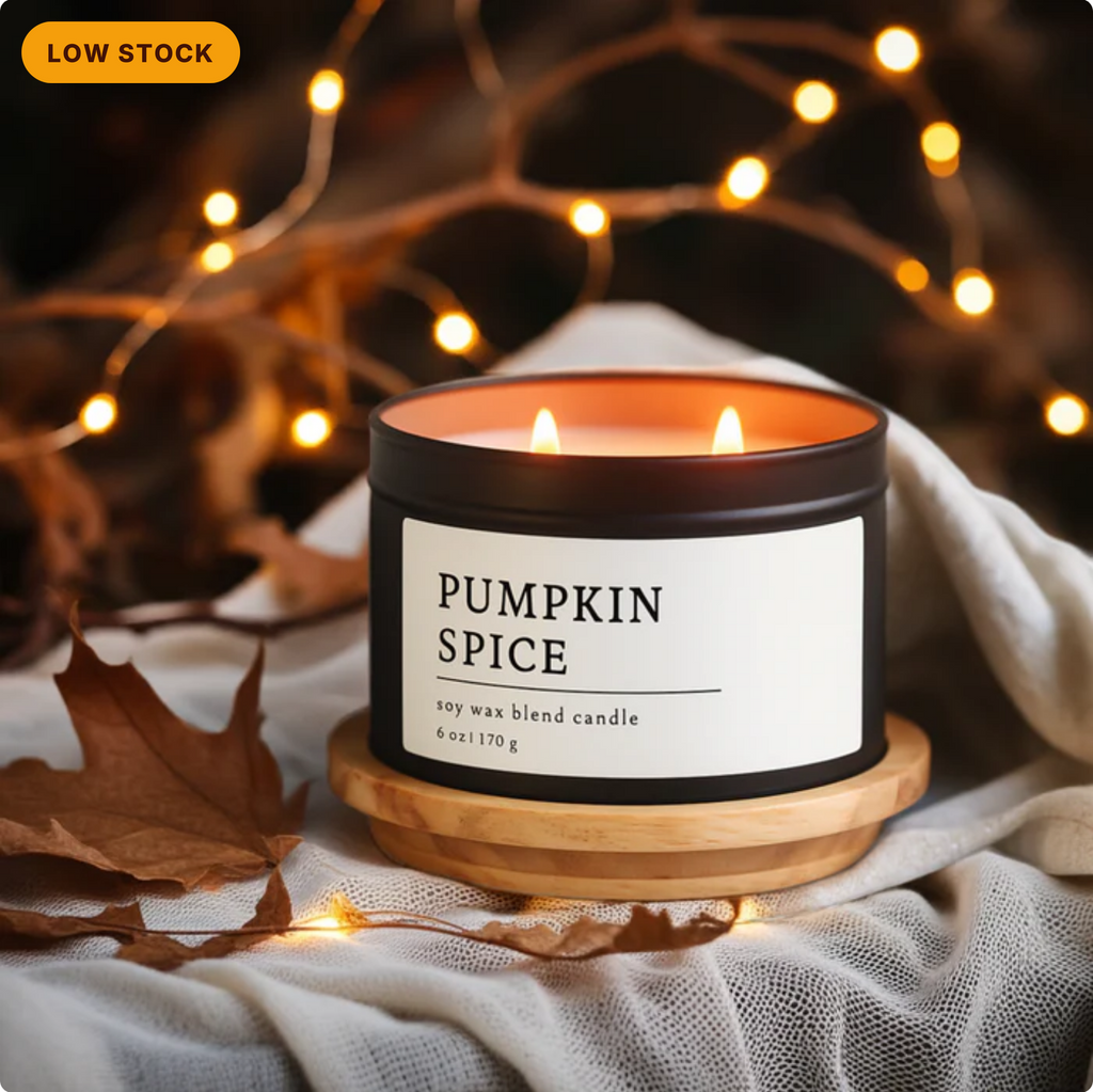 Pumpkin Spice Soy Wax Blend Candle, Cozy Fall Candle