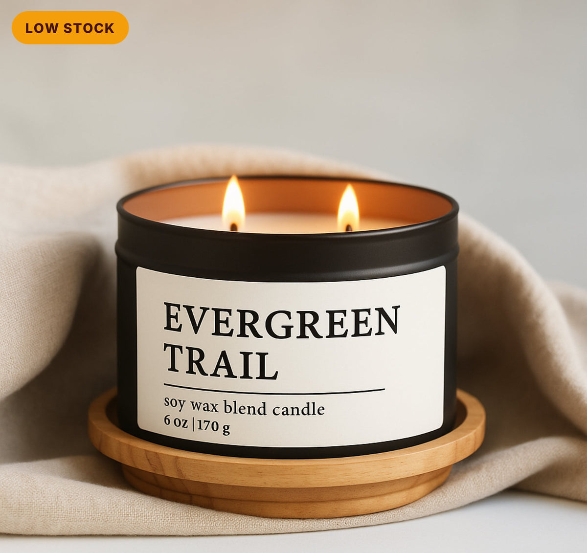 Evergreen Trail Soy Wax Blend Candle, Forest-Inspired Candle