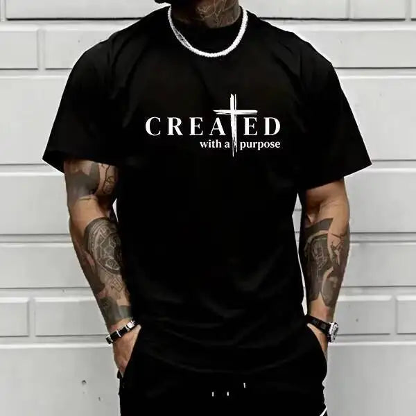 Created With a Purpose T-Shirt, Faith Cross Eph 2:10 Tee