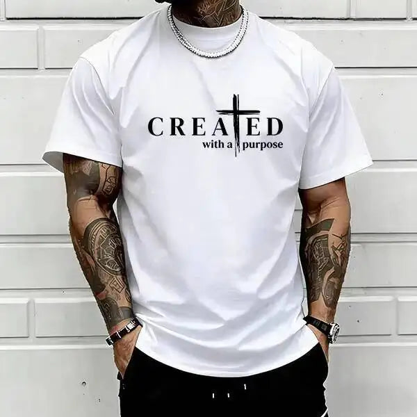 Created With a Purpose T-Shirt, Faith Cross Eph 2:10 Tee