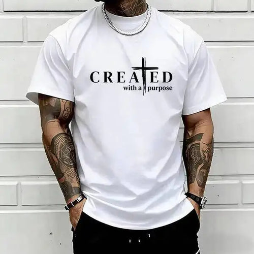 Created With a Purpose T-Shirt, Faith Cross Eph 2:10 Tee