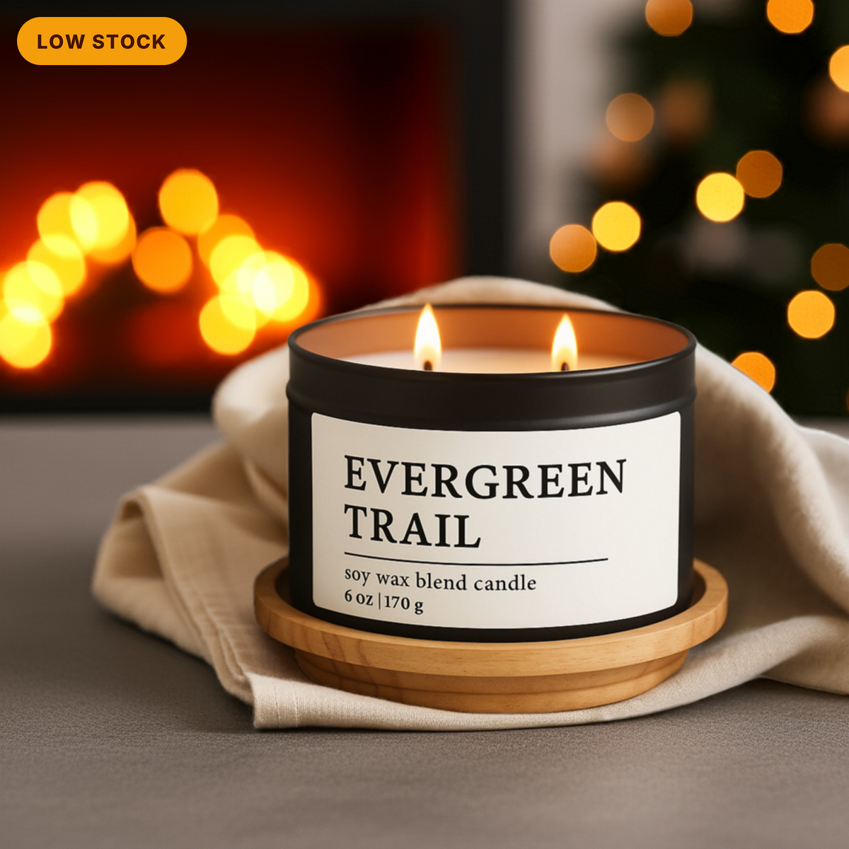 Evergreen Trail Soy Wax Blend Candle, Forest-Inspired Candle