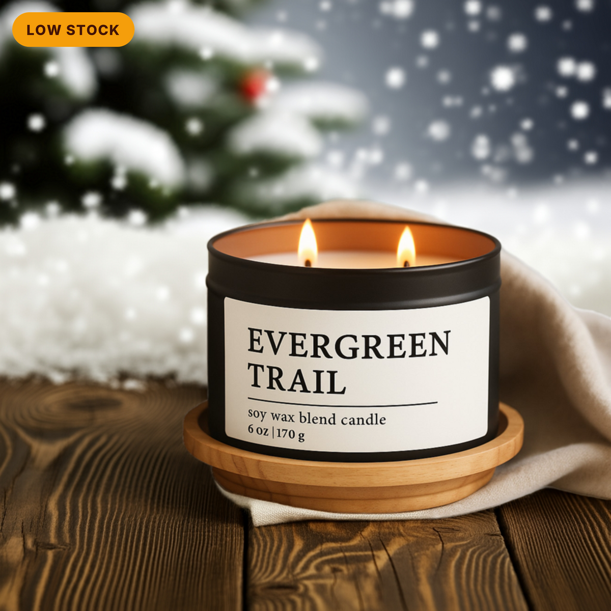 Evergreen Trail Soy Wax Blend Candle, Forest-Inspired Candle