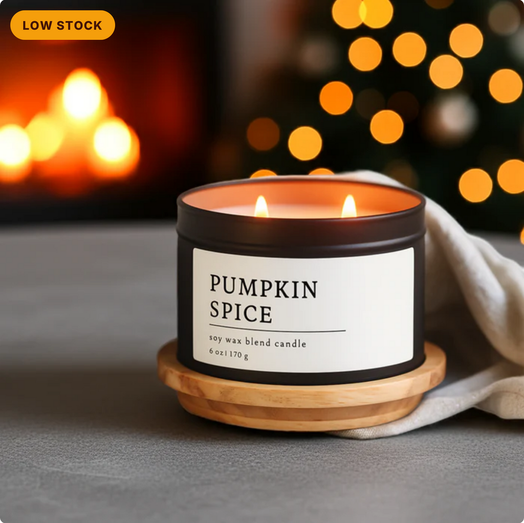 Pumpkin Spice Soy Wax Blend Candle, Cozy Fall Candle
