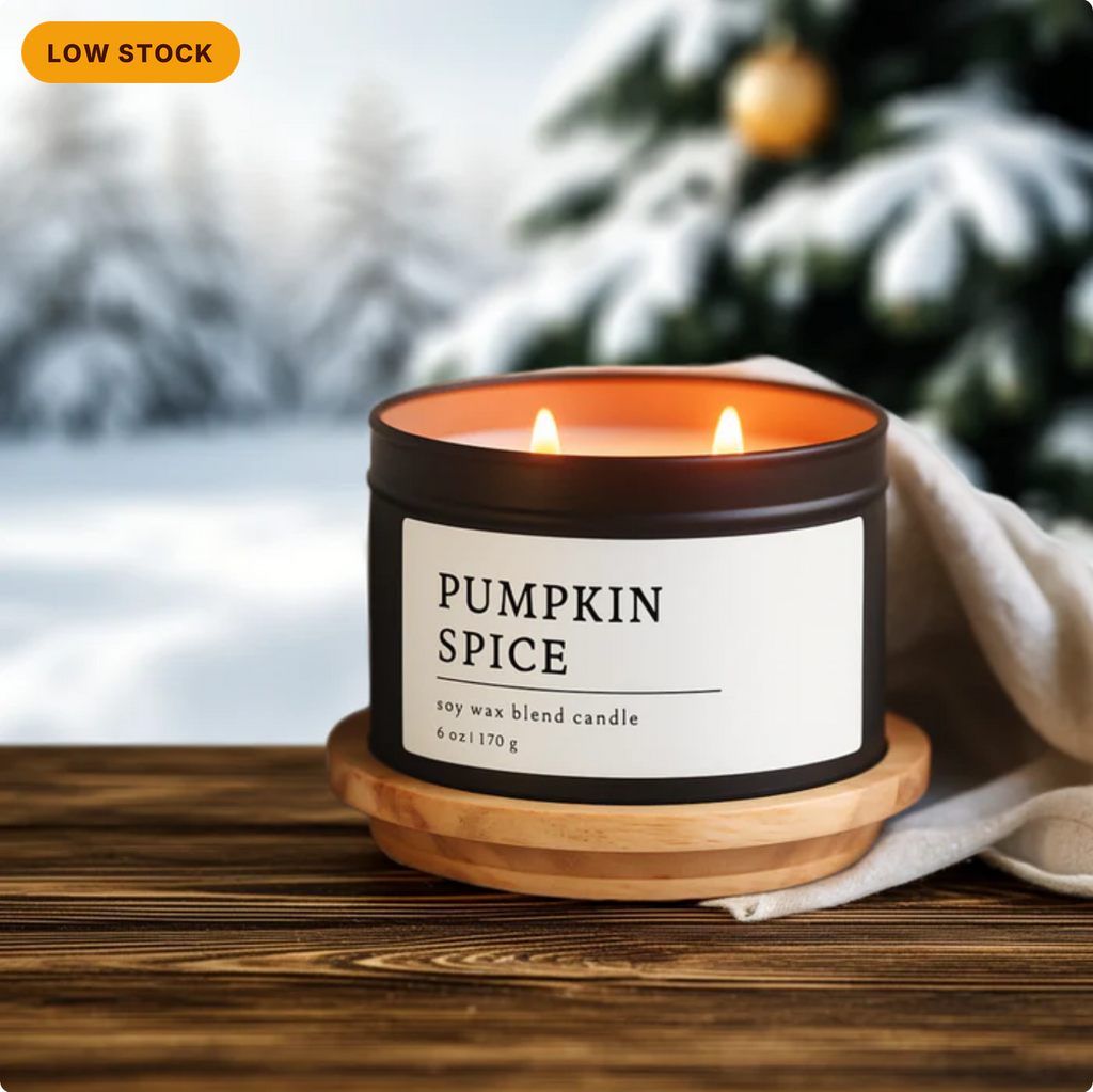 Pumpkin Spice Soy Wax Blend Candle, Cozy Fall Candle