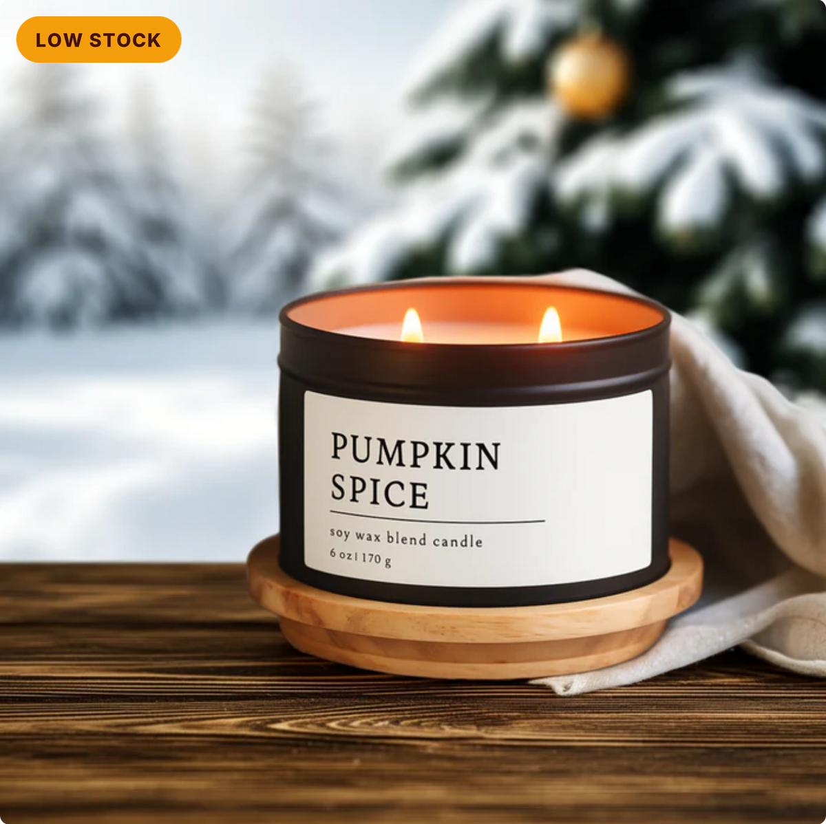 Pumpkin Spice Soy Wax Blend Candle, Cozy Fall Candle