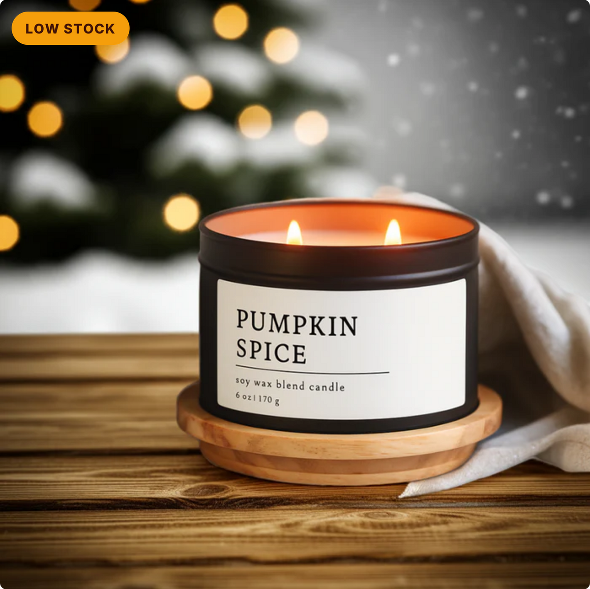 Pumpkin Spice Soy Wax Blend Candle, Cozy Fall Candle