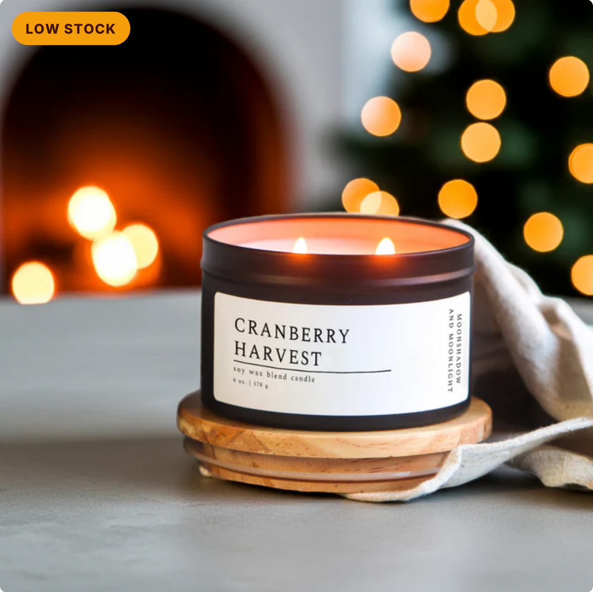 Cranberry Harvest Soy Wax Blend Candle, Cozy Fall Scent
