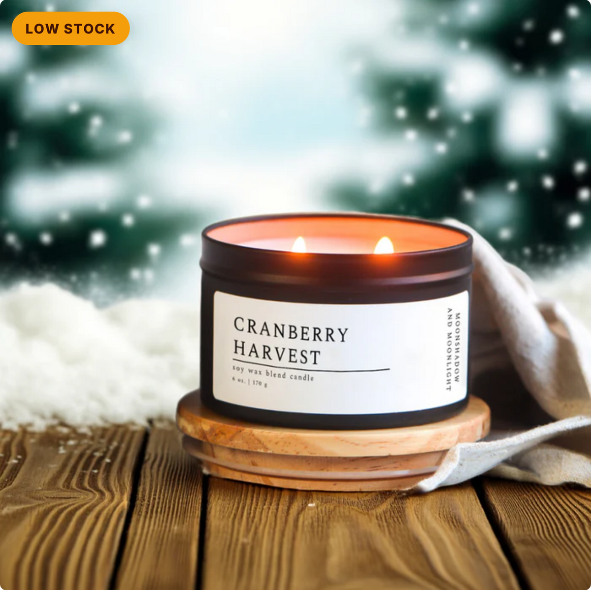 Cranberry Harvest Soy Wax Blend Candle, Cozy Fall Scent