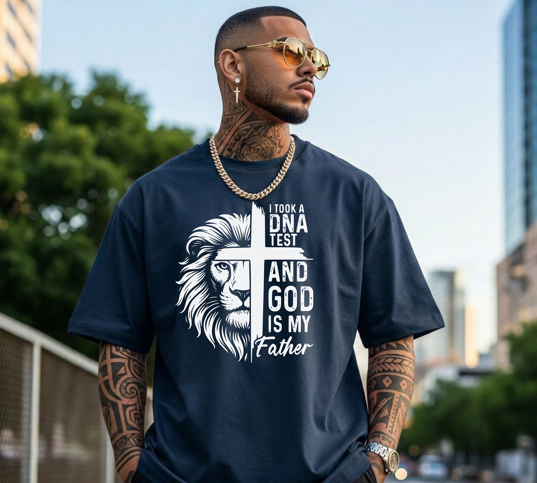 God Is My Father T-Shirt | I Took a DNA Test Faith Graphic Tee