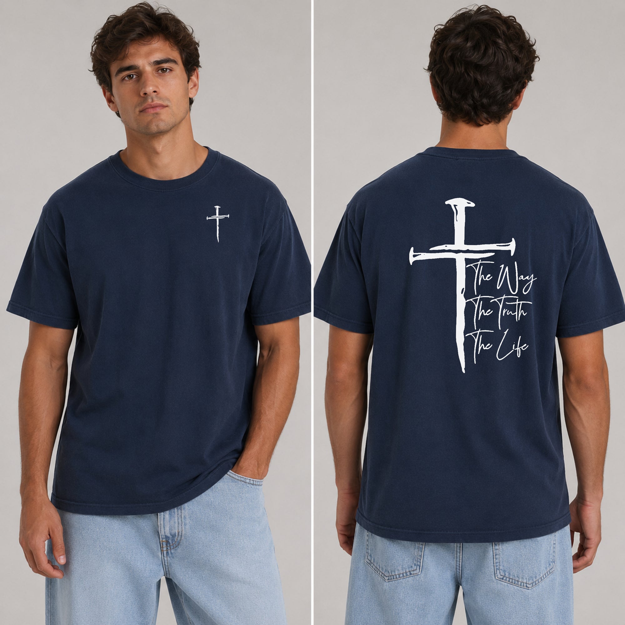 The Way, The Truth, The Life T-Shirt, John 14:6 Front & Back Tee