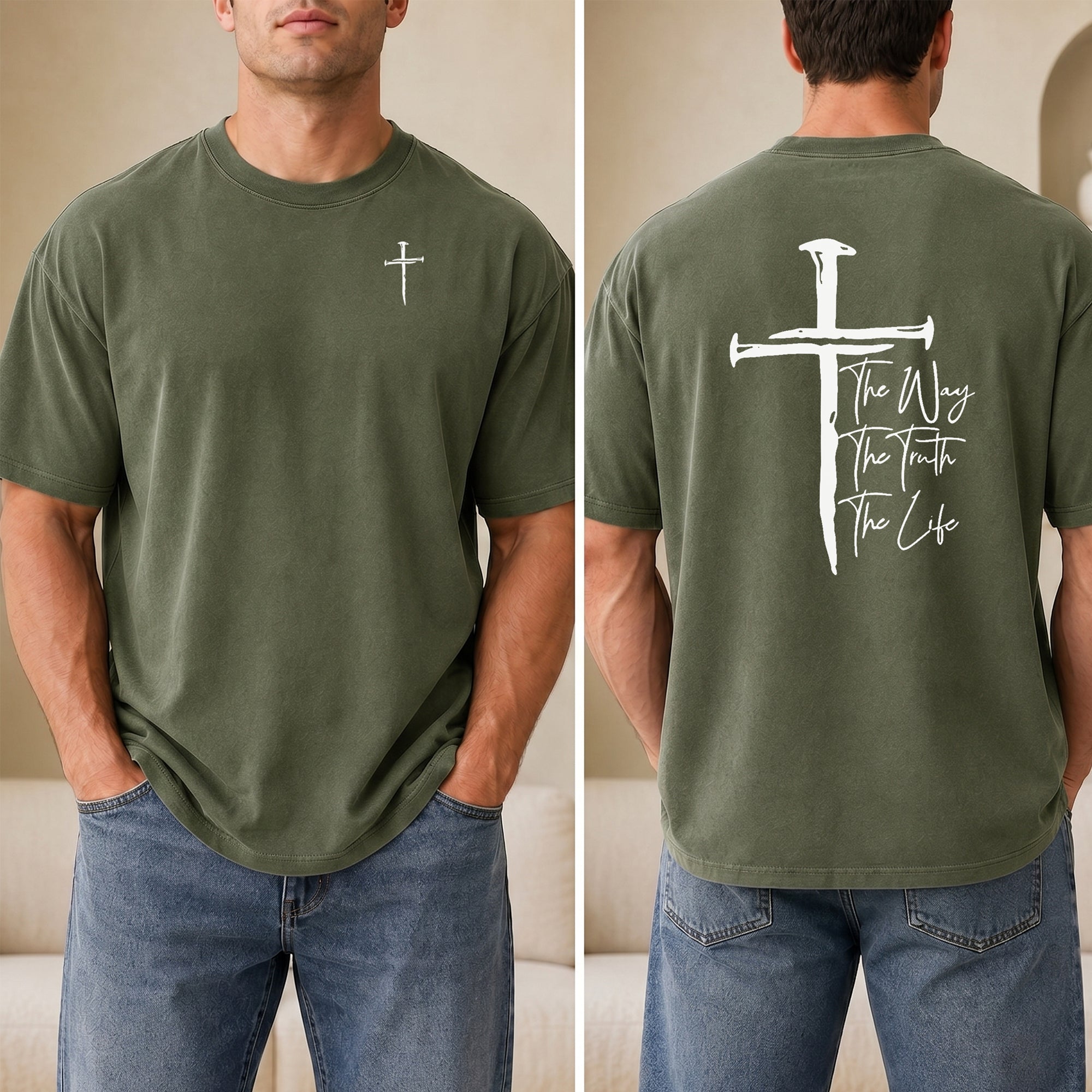 The Way, The Truth, The Life T-Shirt, John 14:6 Front & Back Tee