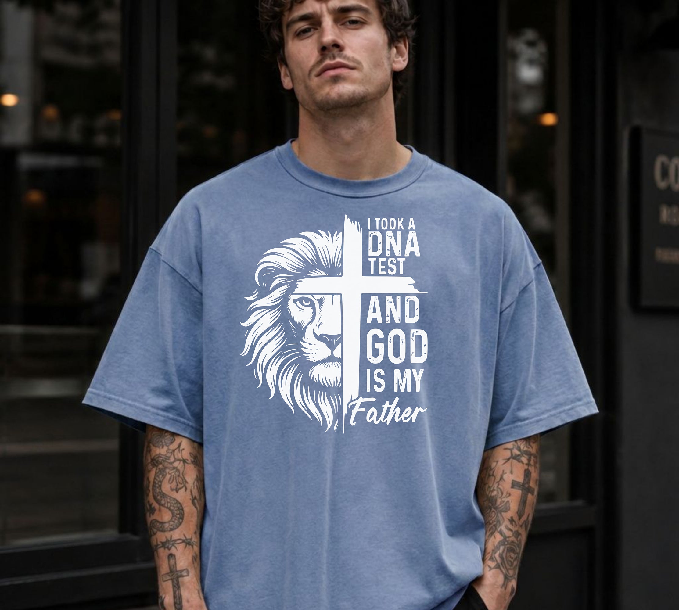 God Is My Father T-Shirt | I Took a DNA Test Faith Graphic Tee
