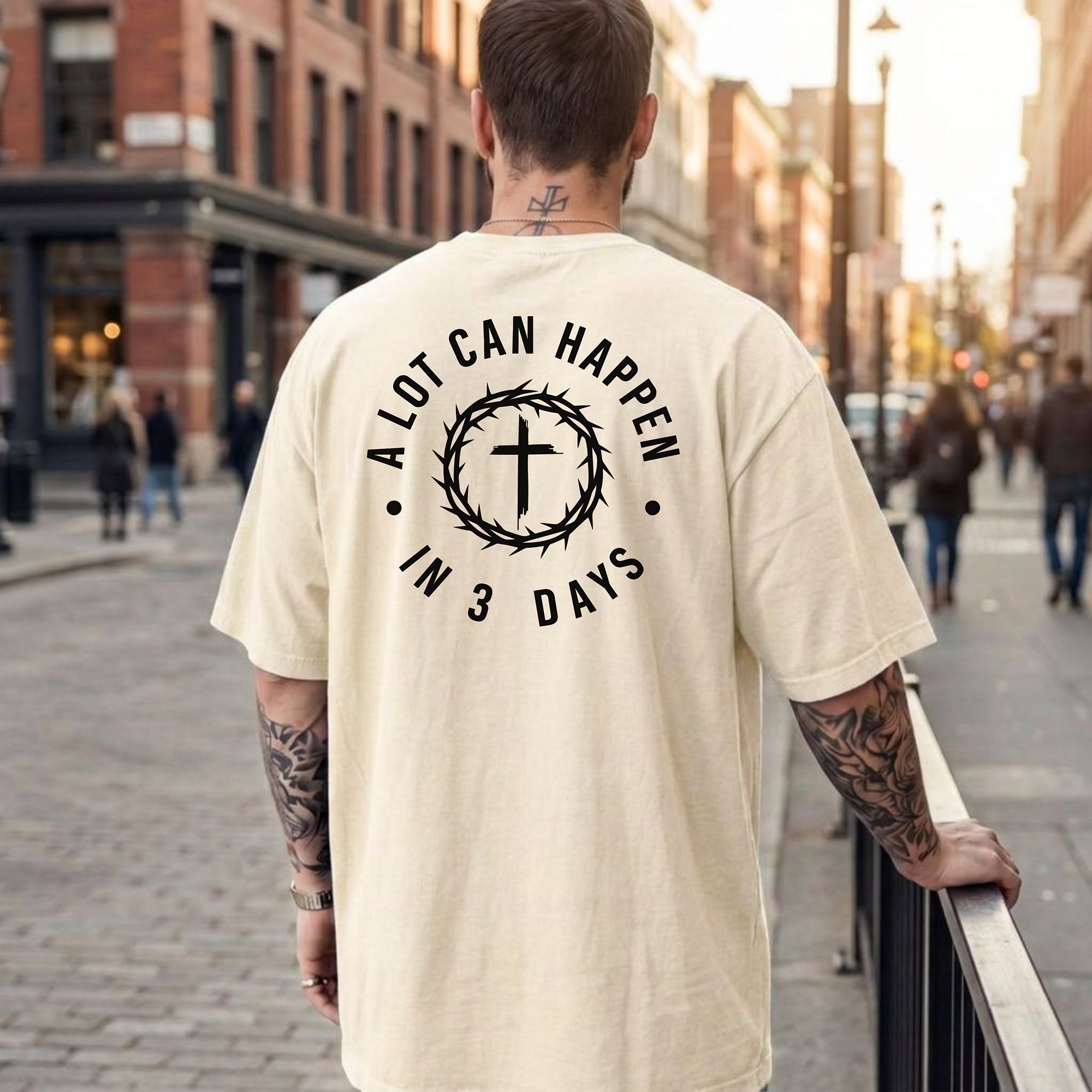 A Lot Can Happen in 3 Days Christian T-Shirt, Resurrection Faith Tee