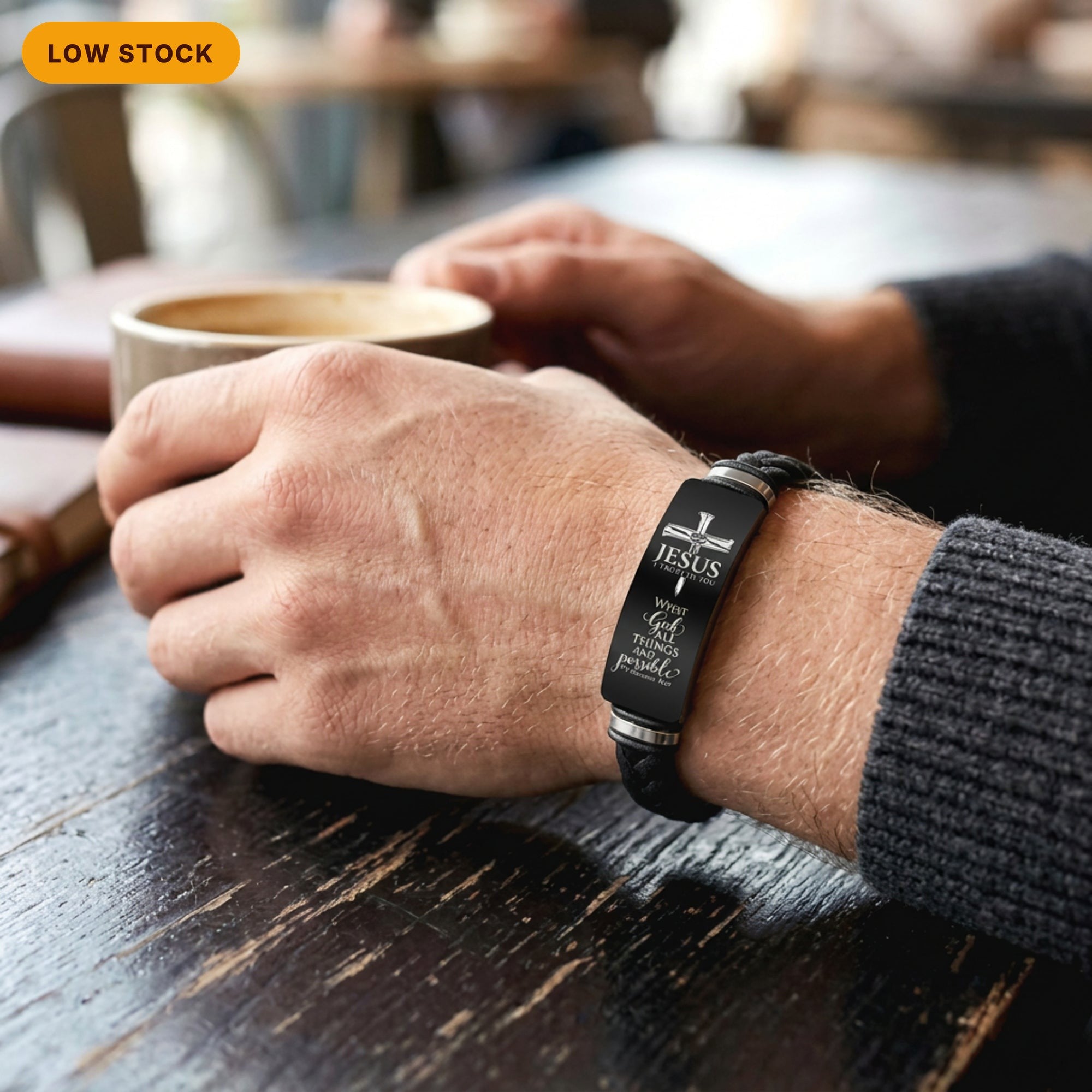 Jesus "With God All Things Are Possible" Bracelet, Matthew 19:26 Christian Bracelet