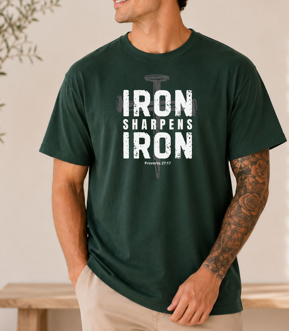 Iron Sharpens Iron Proverbs 27:17 T-Shirt