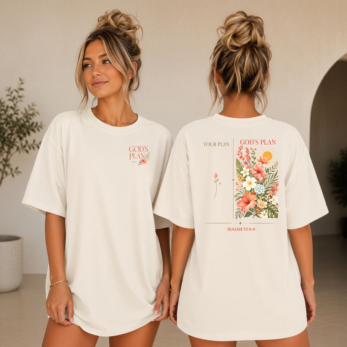God’s Plan Isaiah 55:8–9 Floral T-Shirt