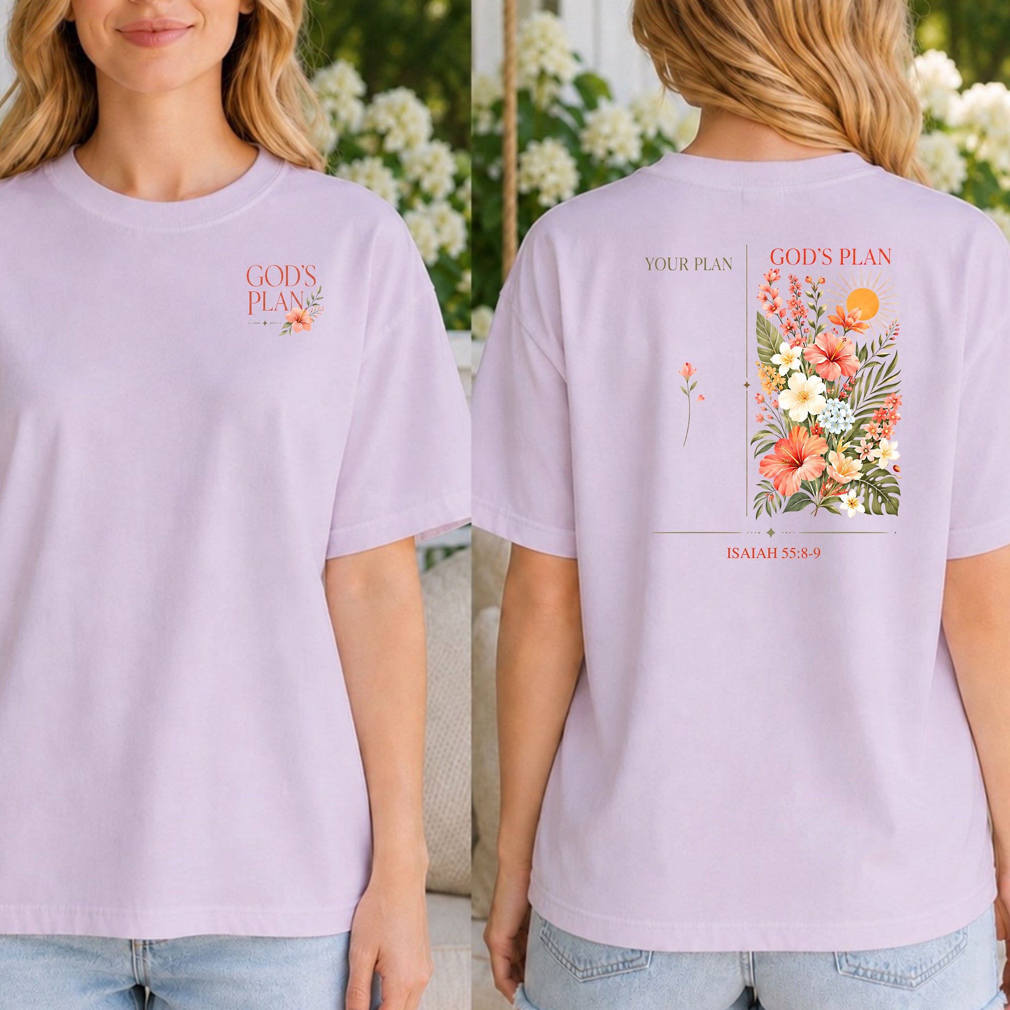 God’s Plan Isaiah 55:8–9 Floral T-Shirt