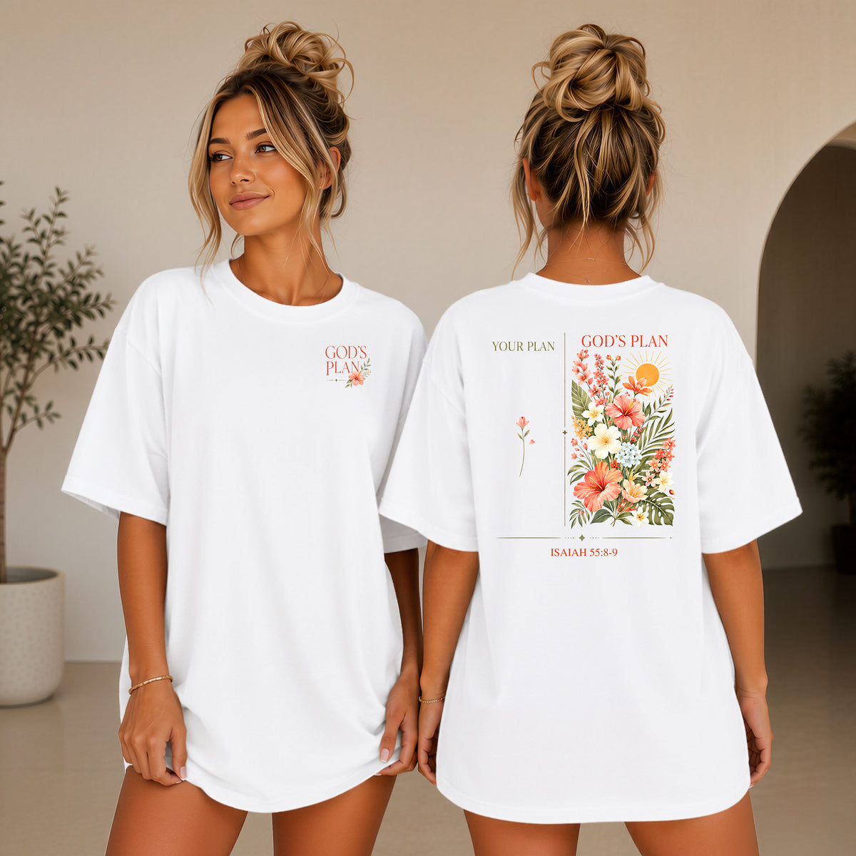 God’s Plan Isaiah 55:8–9 Floral T-Shirt