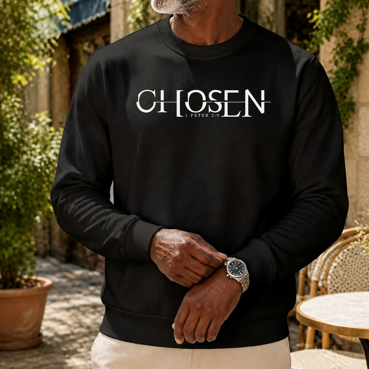 Chosen Christian Sweatshirt, Faith-Based Scripture Pullover