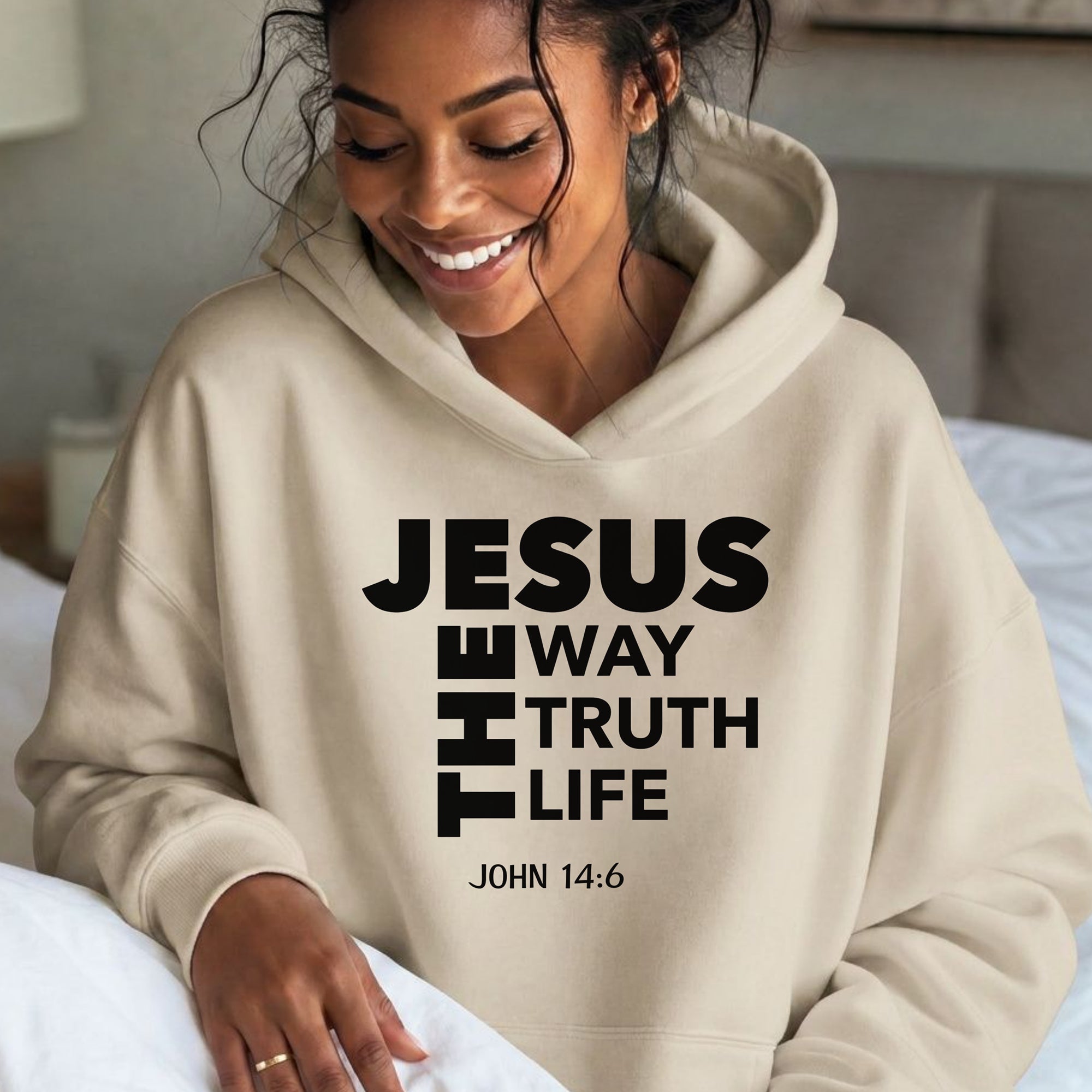 Jesus The Way The Truth The Life Pullover Hoodie, John 14:6 Christian Hoodie