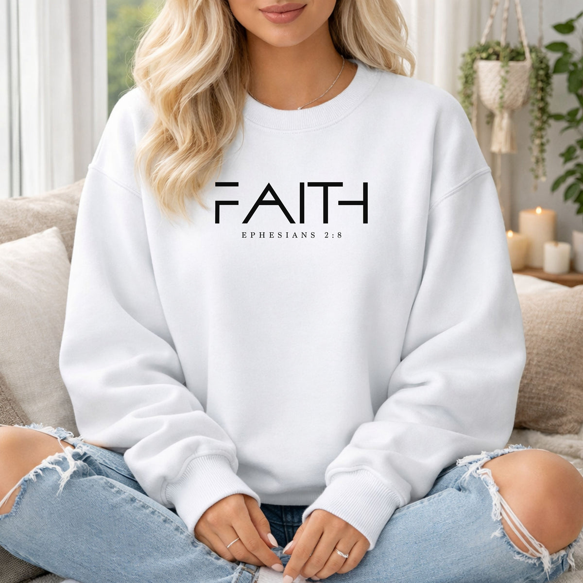Faith Ephesians 2:8 Sweatshirt