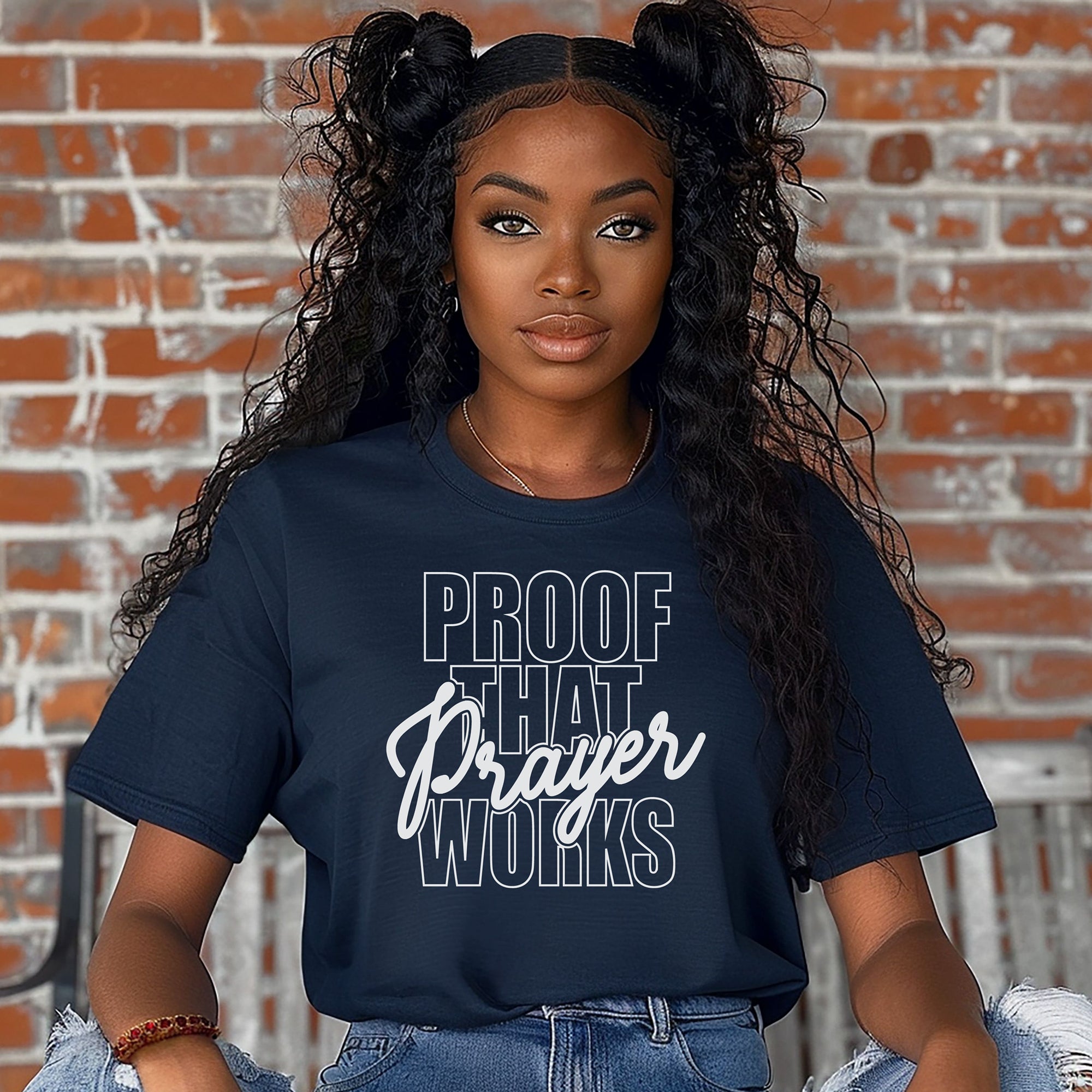 Proof That Prayer Works T-Shirt, Inspirational Faith Graphic Tee