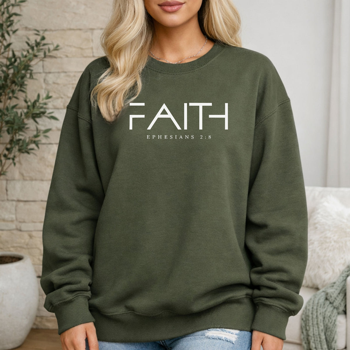 Faith Ephesians 2:8 Sweatshirt