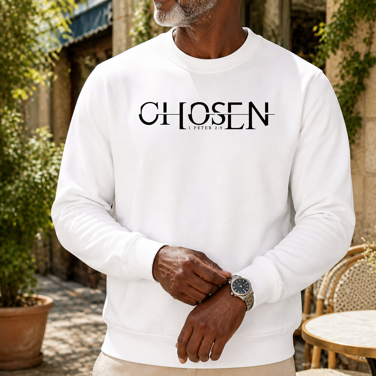 Chosen Christian Sweatshirt, Faith-Based Scripture Pullover