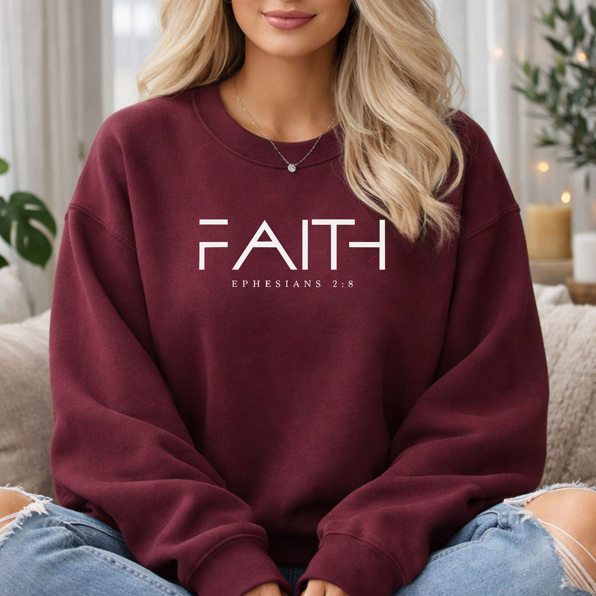 Faith Ephesians 2:8 Sweatshirt