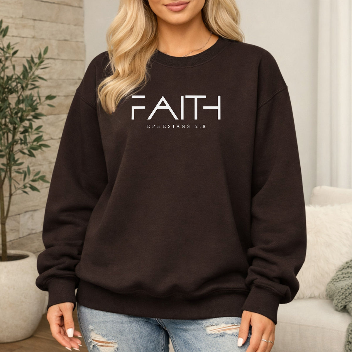 Faith Ephesians 2:8 Sweatshirt