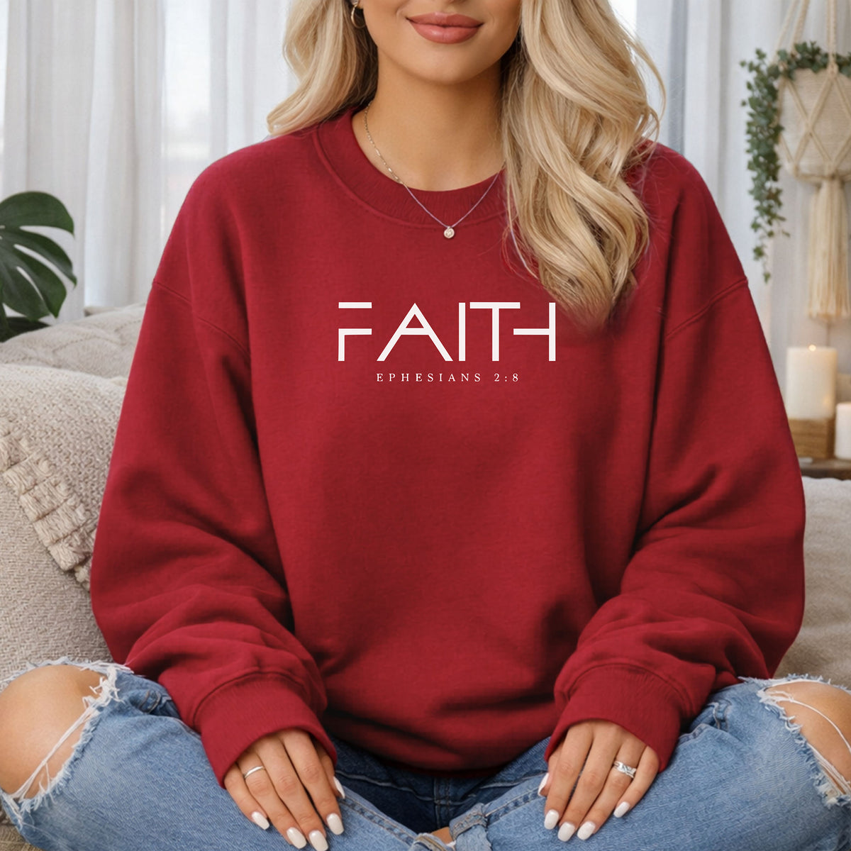Faith Ephesians 2:8 Sweatshirt