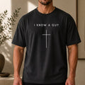 I Know a Guy Christian T-Shirt, Minimalist Cross Faith Graphic Tee