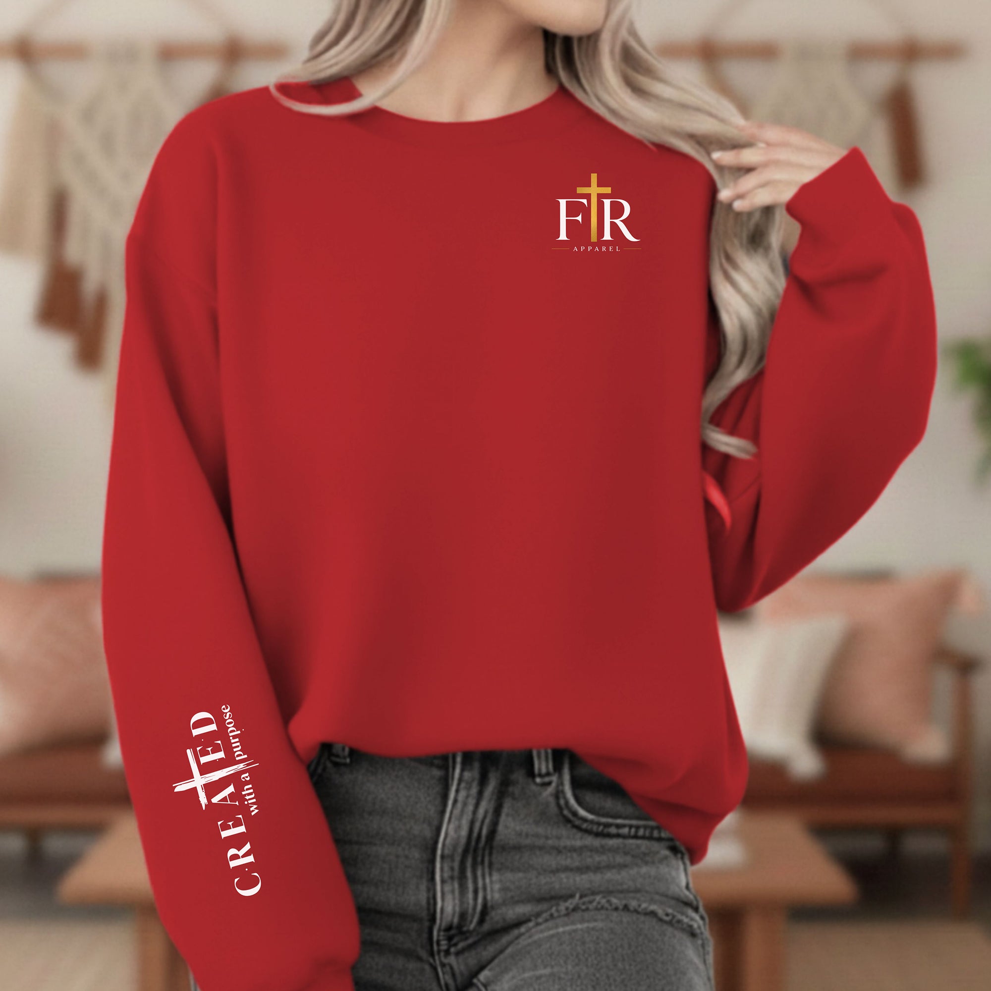 Faith Real Apparel Monogram Christian Sweatshirt