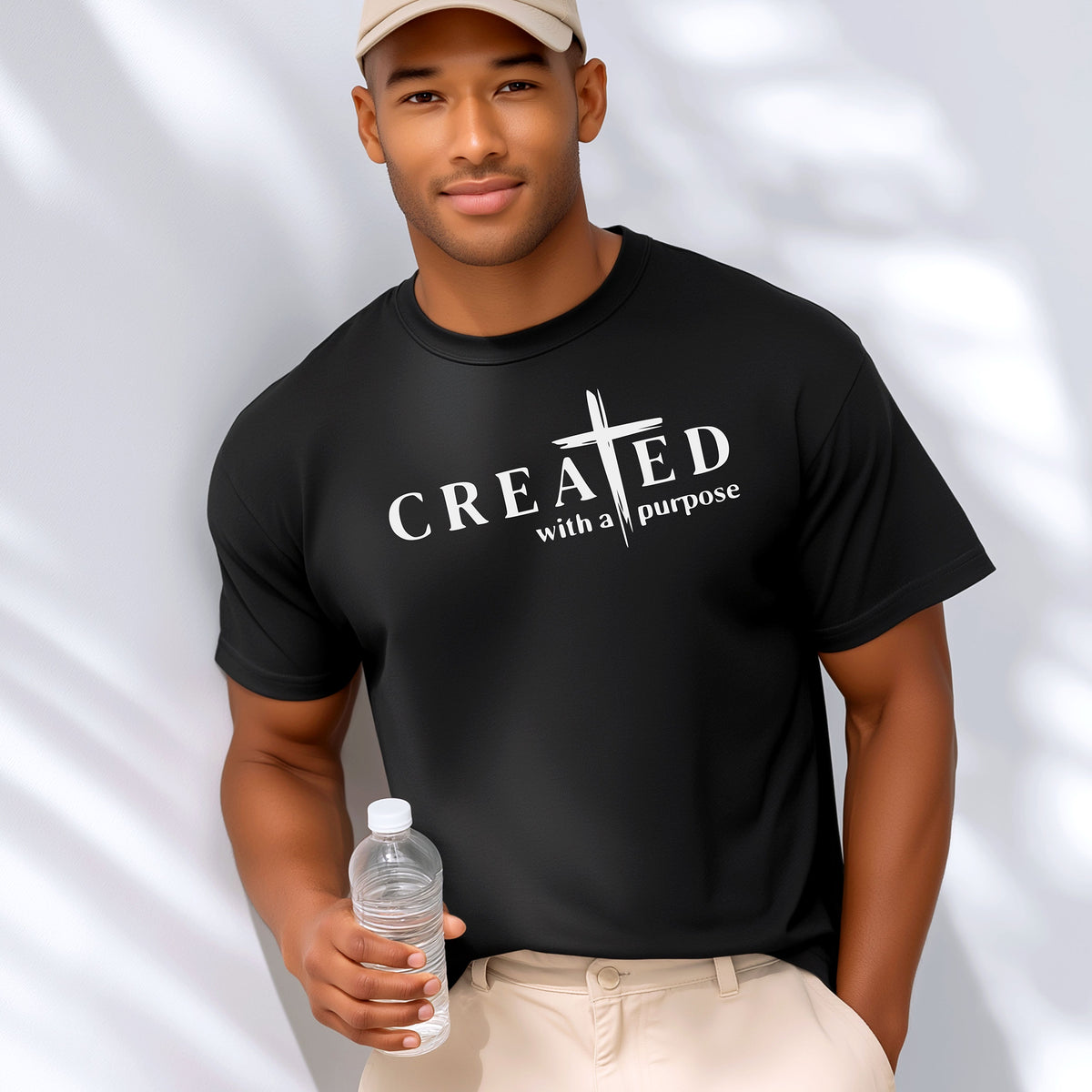 Created With a Purpose T-Shirt, Faith Cross Eph 2:10 Tee