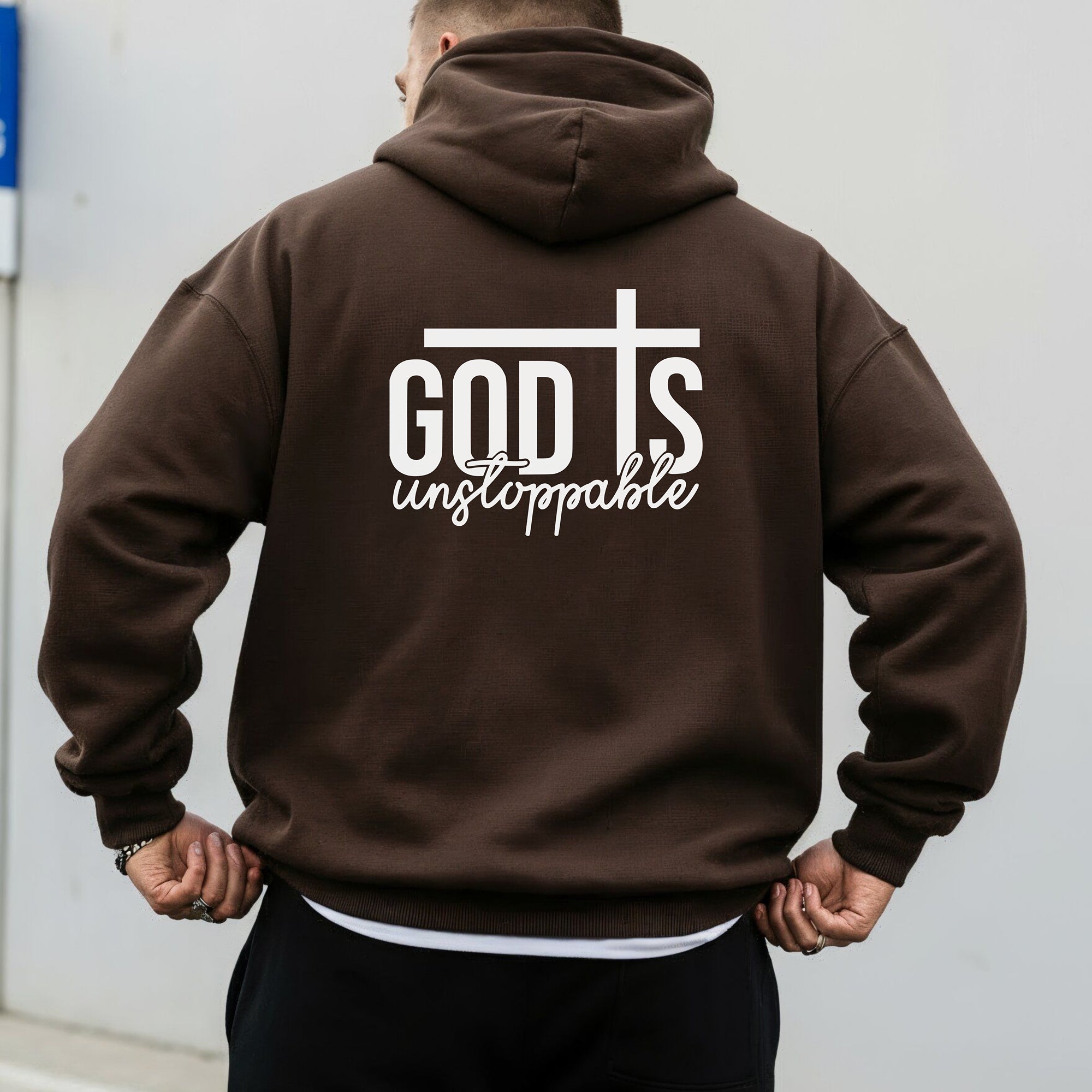 God Is Unstoppable Christian Hoodie, Bold Faith Back Design